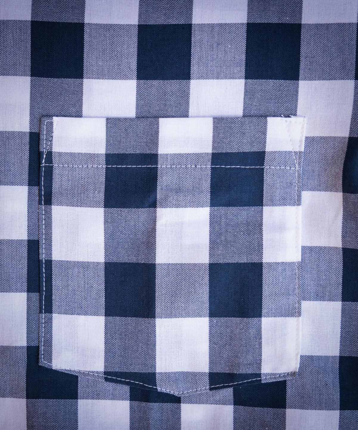 Blue & White Buffalo Plaid Button Up Male Product Image