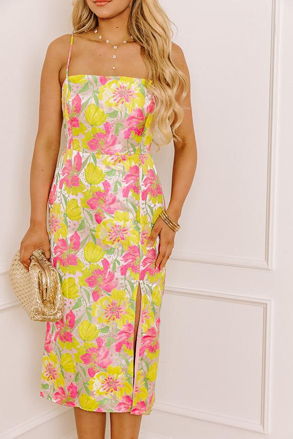 Hibiscus Holiday Jacquard Midi Product Image