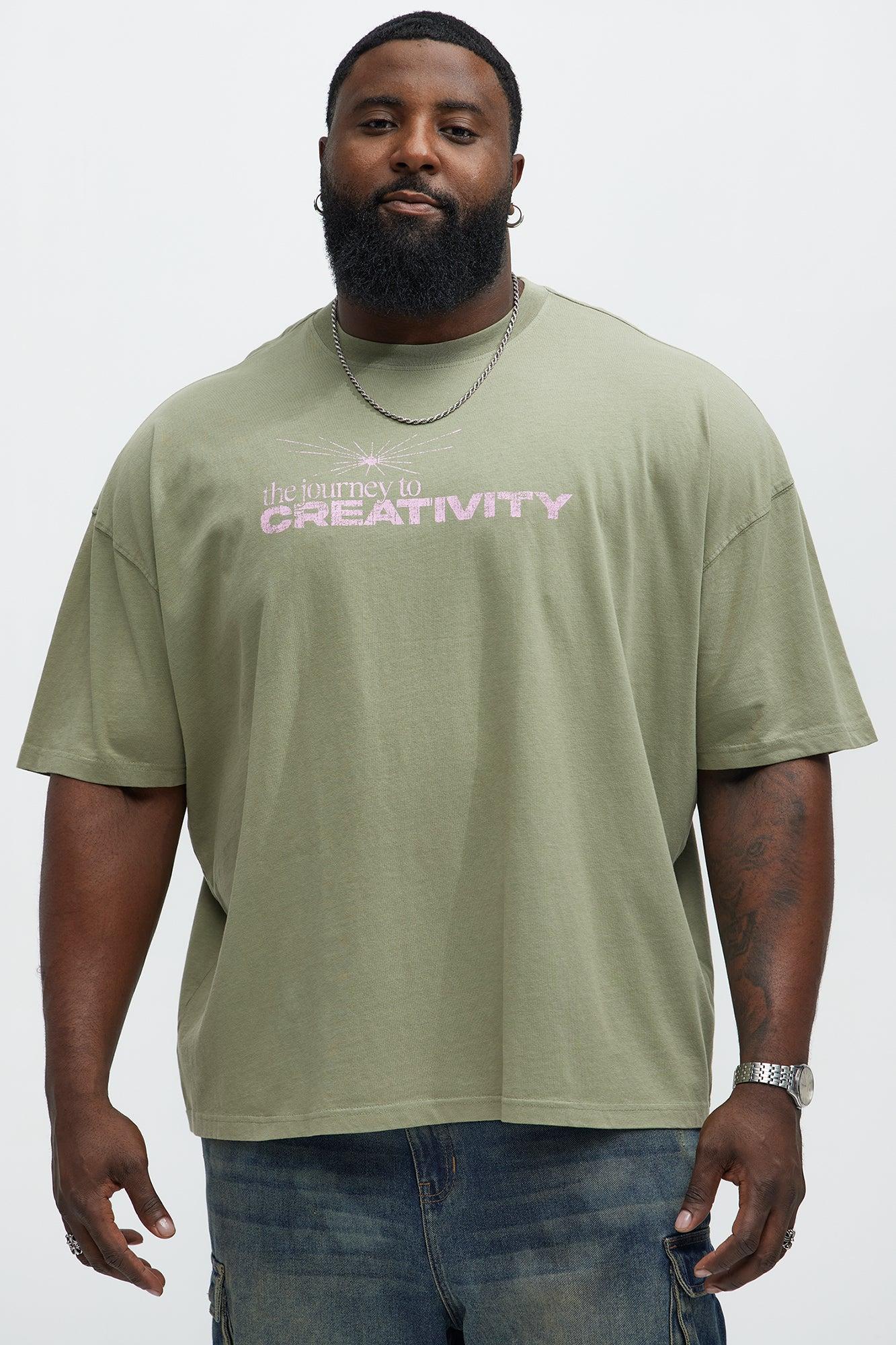 Creativity Journey Oversized Short Sleeve Tee - Olive Product Image