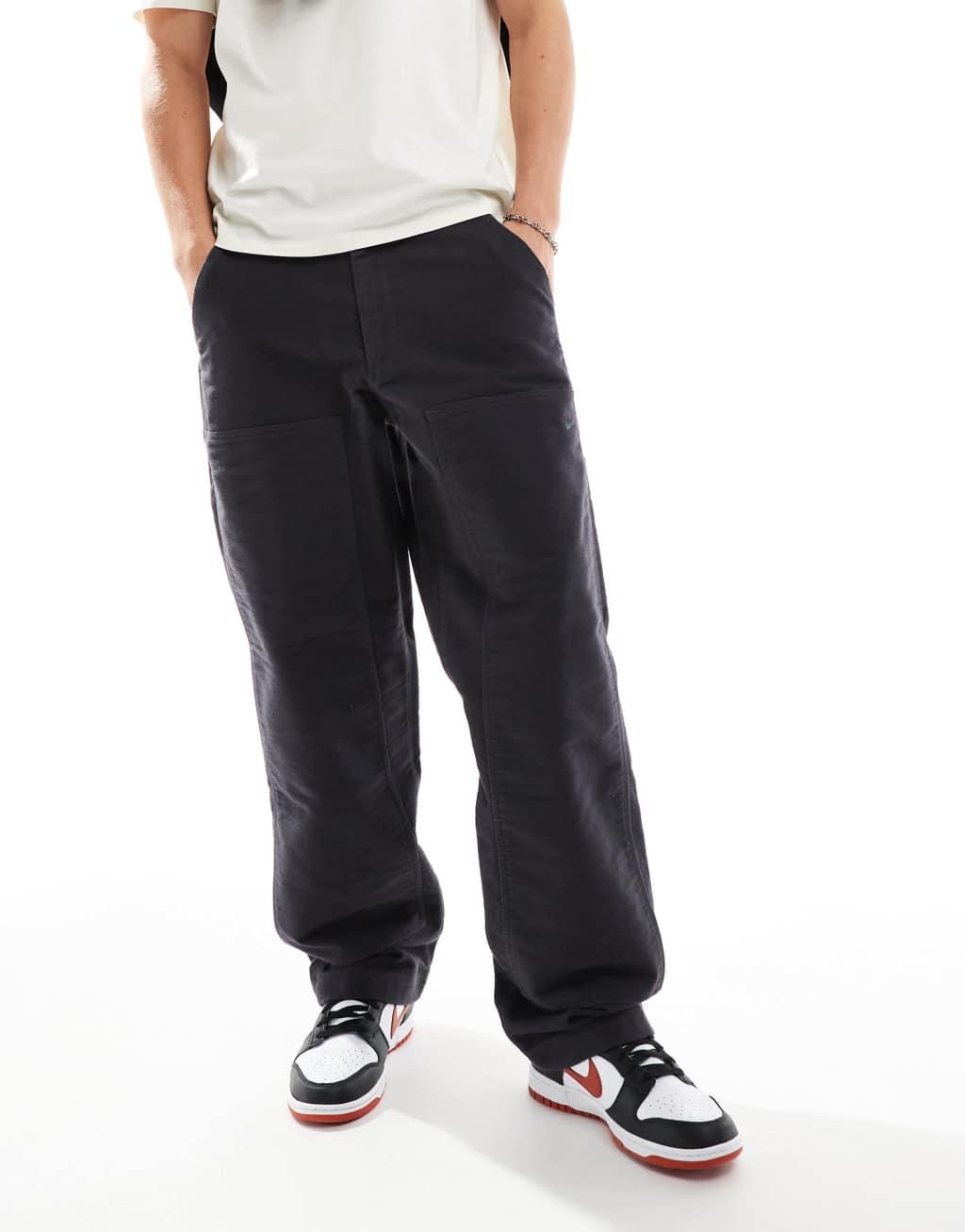 Nike Life double knee pants in black Product Image