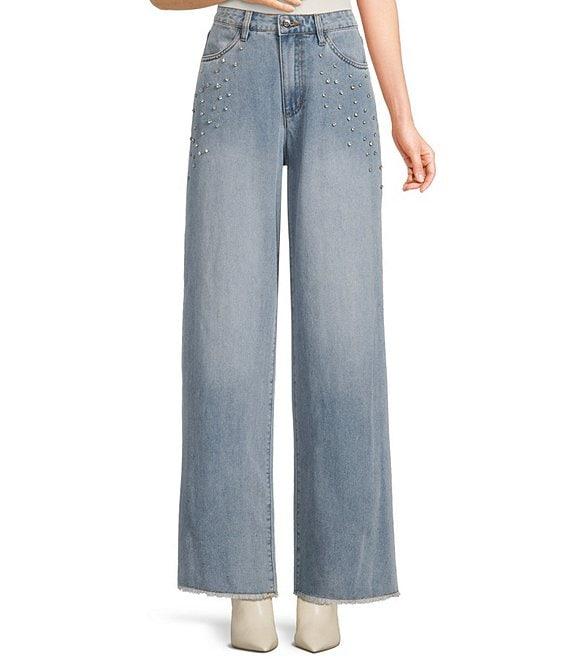 C&V Chelsea & Violet Rhinestone Embellished Jeans Product Image