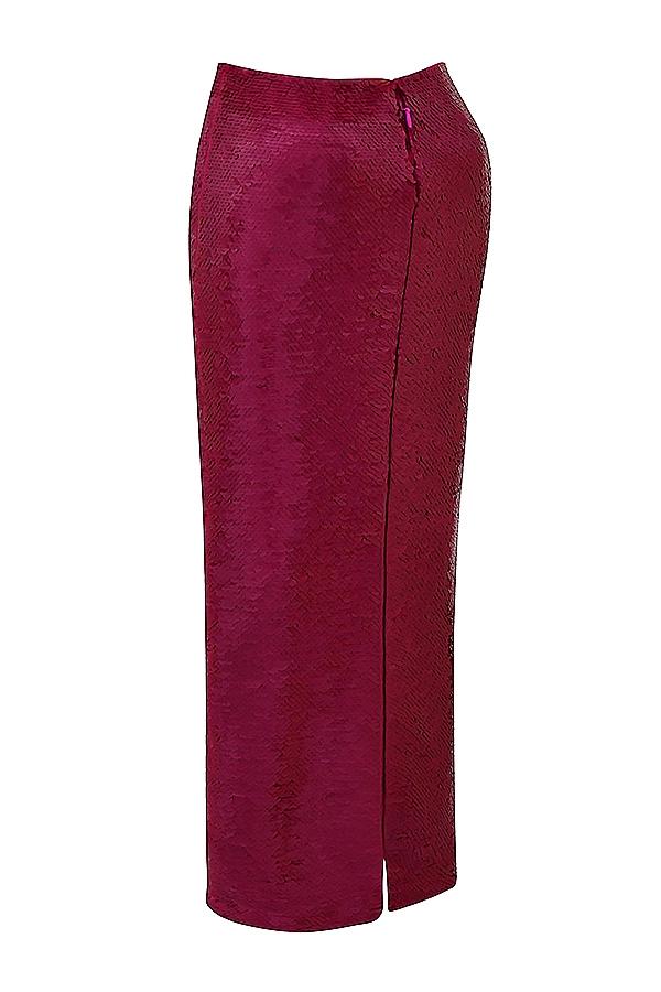 Teia  hot pink draped corset midi dress - sale Product Image