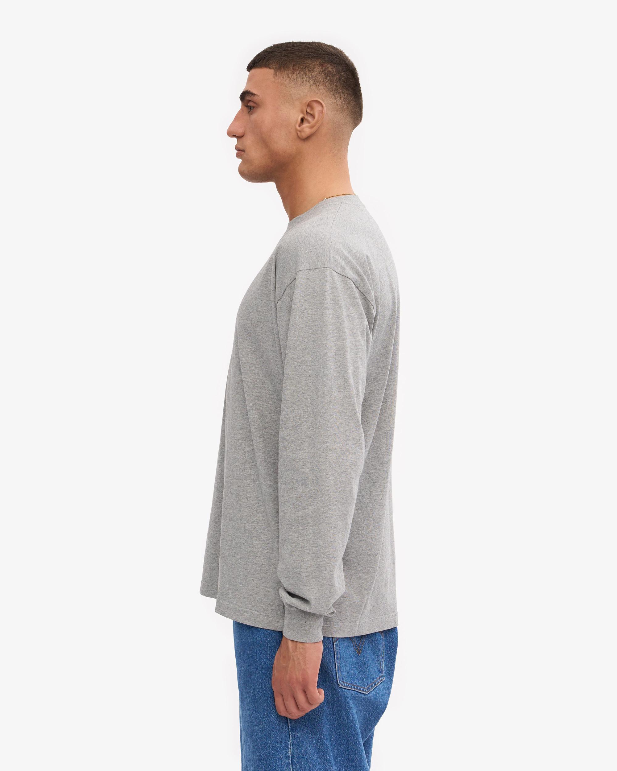 Oversized Organic LS T-Shirt - Heather Grey Product Image