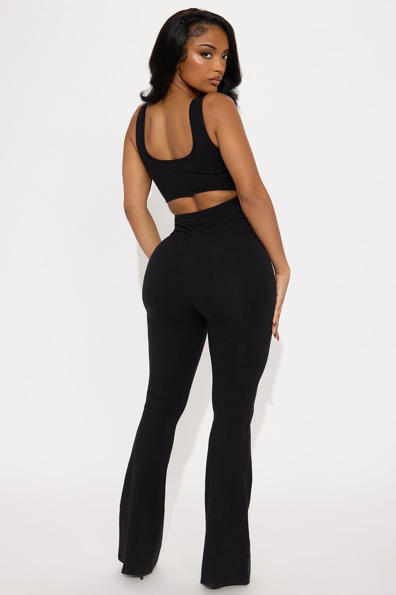 Selina Flare Leg Jumpsuit - Black Female Product Image