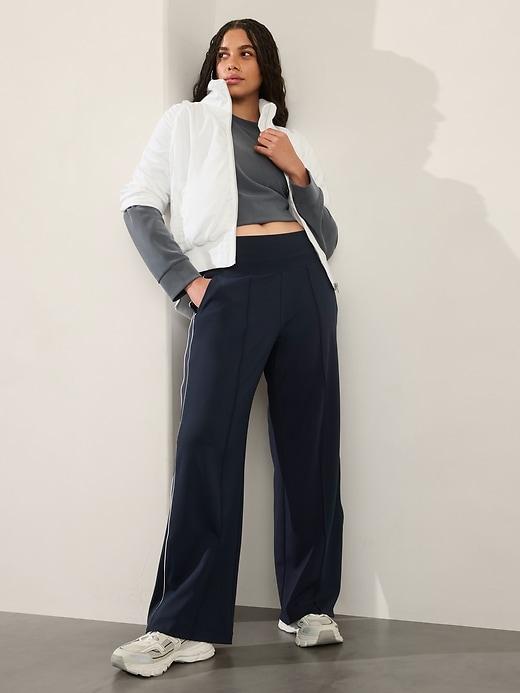 Venice High Rise Track Stripe Wide Leg Pant Product Image
