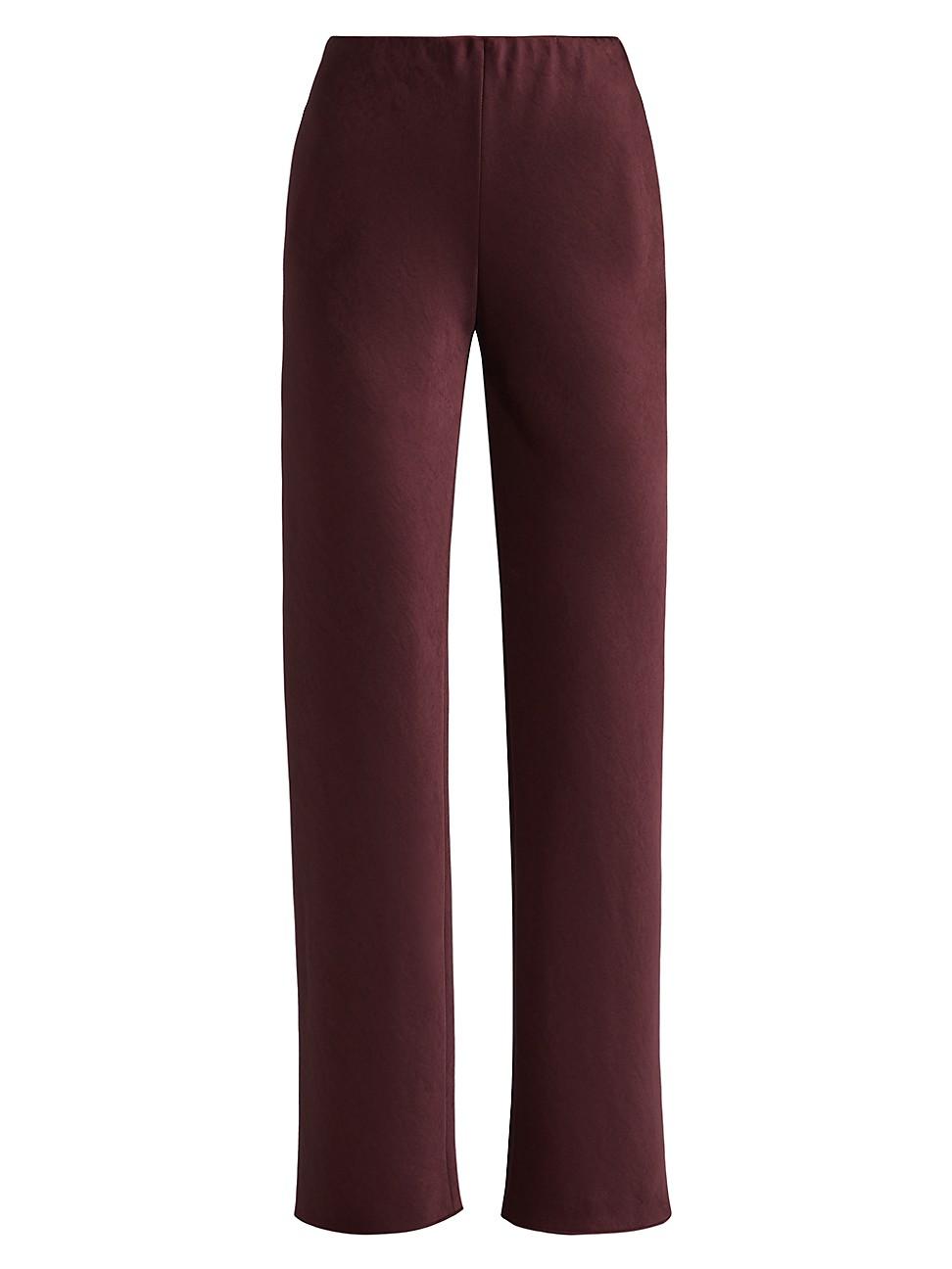 Womens Fluid Bias-Cut Satin High-Rise Trousers Product Image