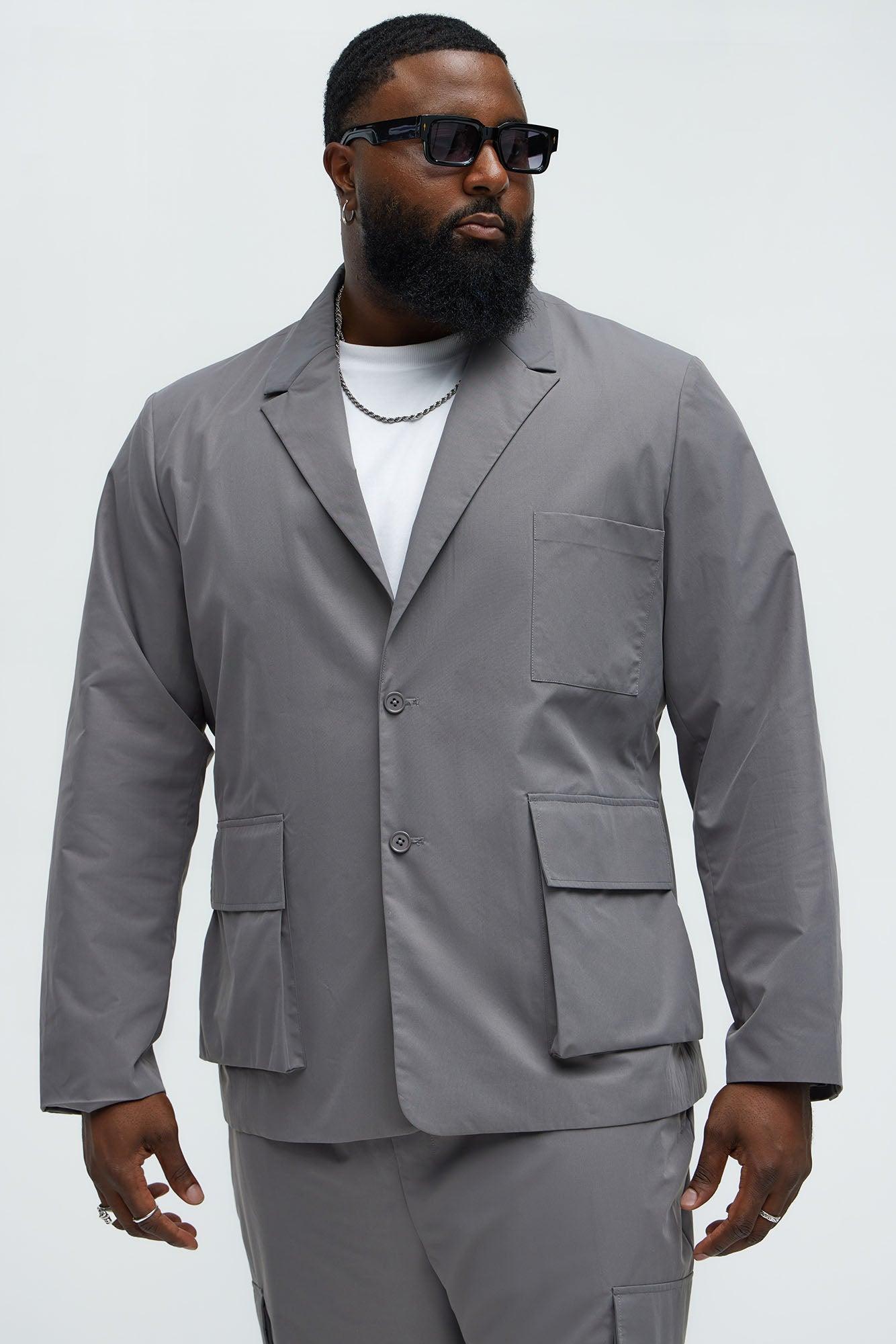 Ansel Tech Blazer - Charcoal Product Image