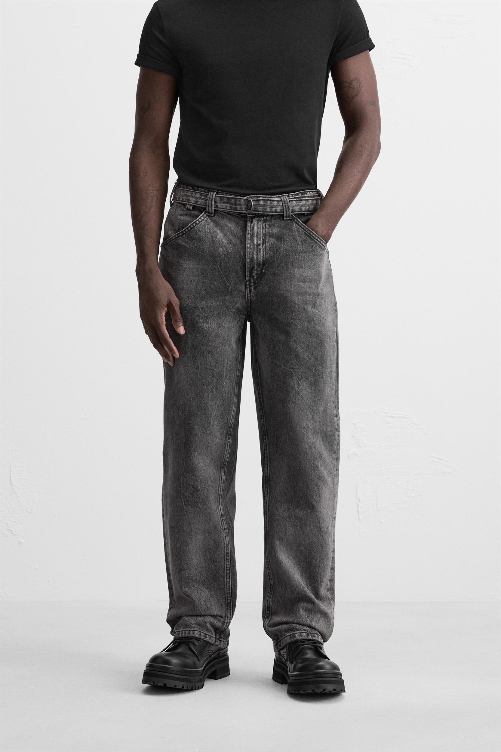 BELTED RELAXED FIT JEANS Product Image