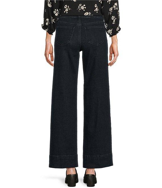 NYDJ Petite Size Teresa Wide Leg Deep Hemline Lift Tuck® Ankle Jeans Product Image