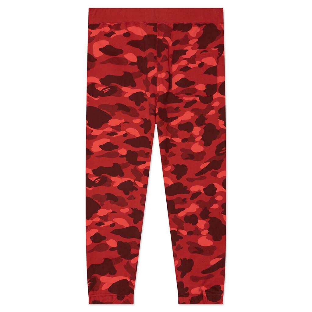 Color Camo Wide Fit Sweat Pants - Red Male Product Image