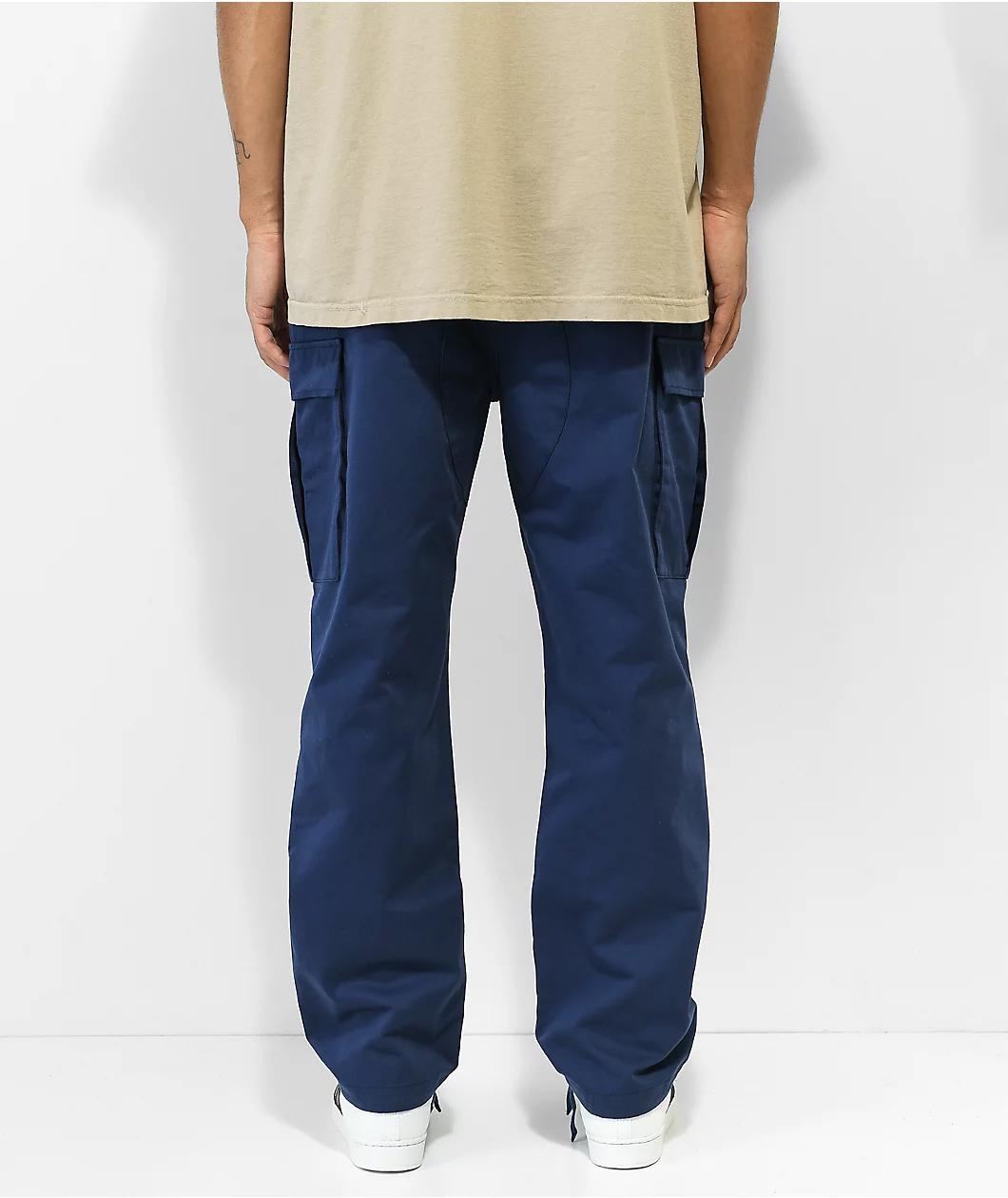 Empyre Loose Fit Navy Cargo Skate Pants Product Image