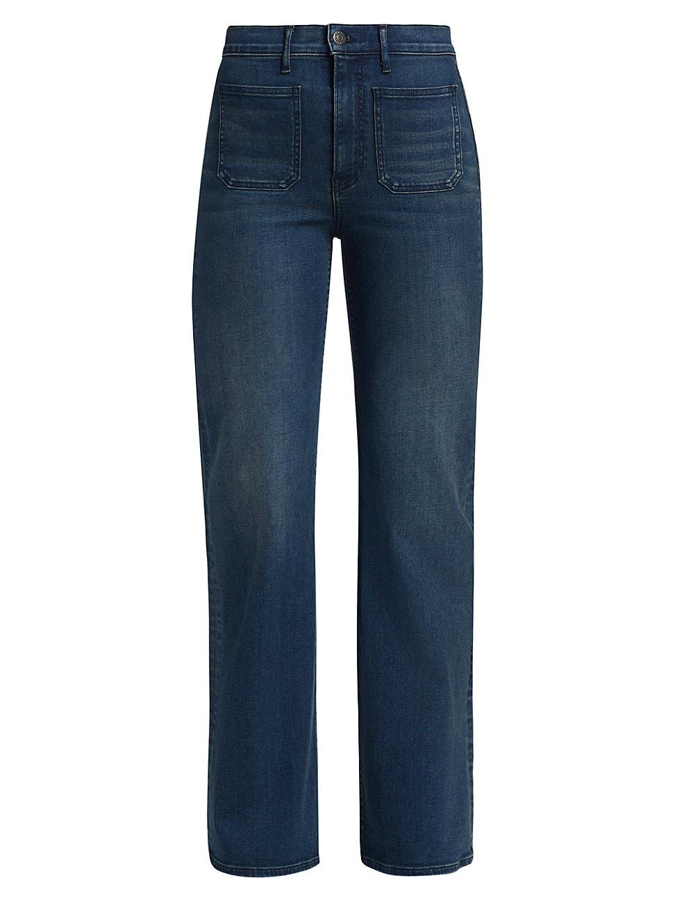Womens Crosbie High-Rise Wide-Leg Jeans Product Image