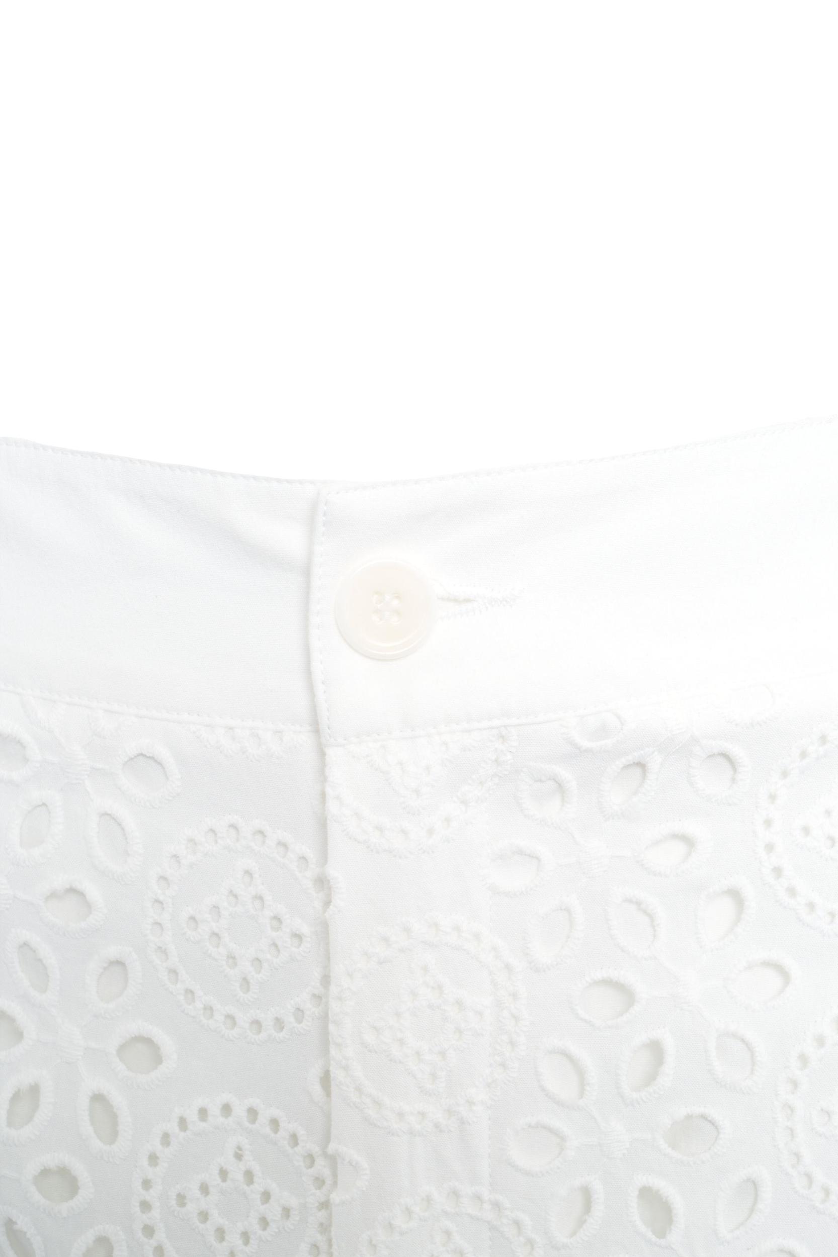 Pants with perforated embroidery Product Image