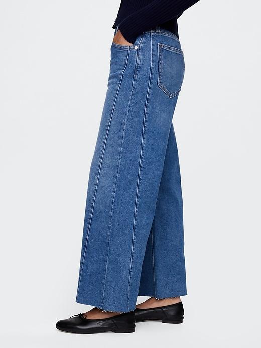 High Rise Stride Wide-Leg Ankle Jeans Product Image