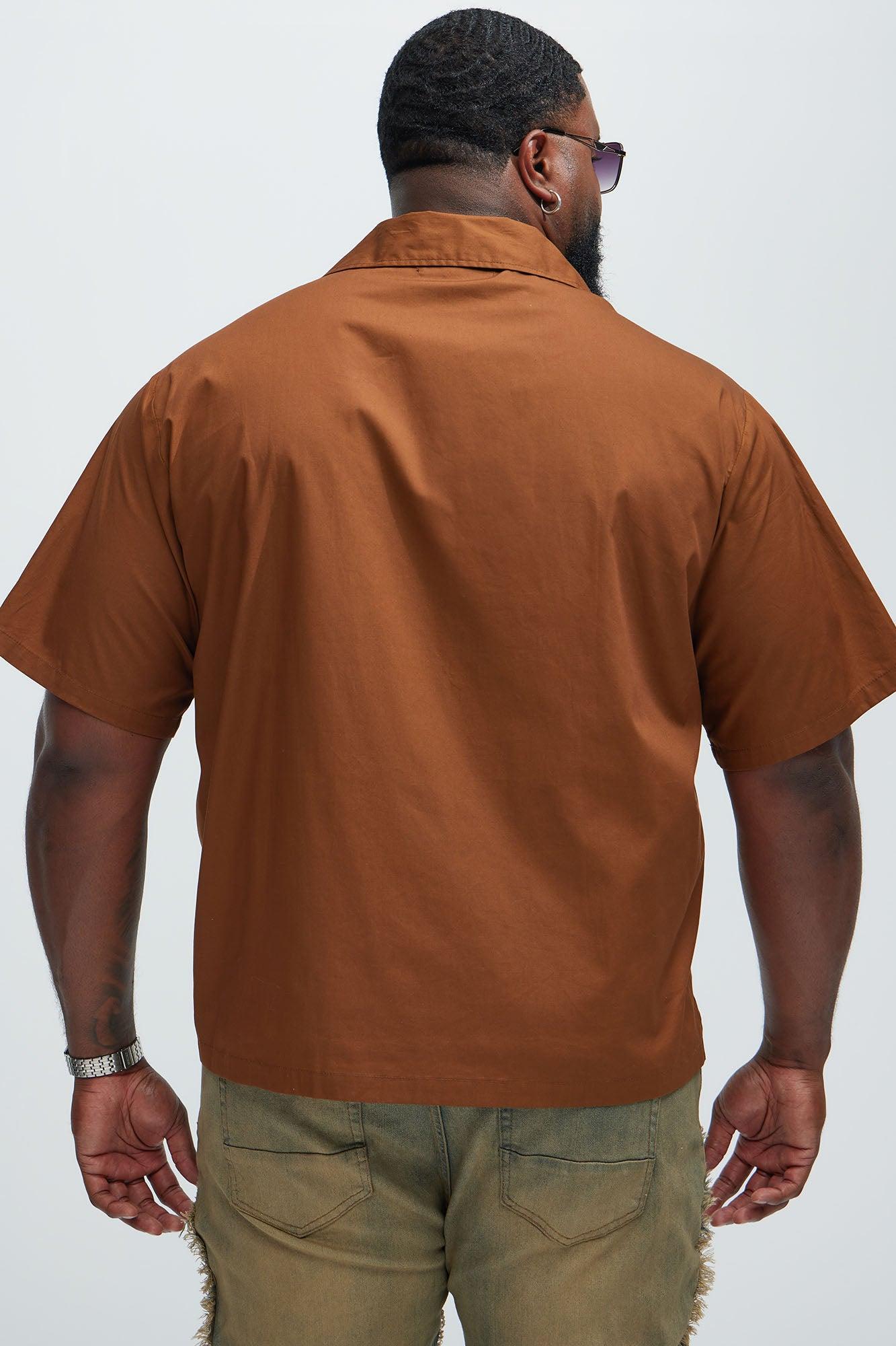 Deering Embroidery Shirt - Brown Product Image