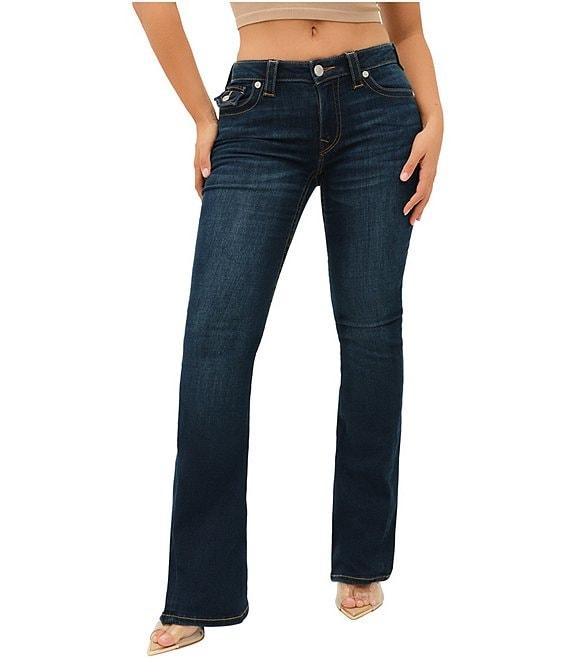 True Religion Joey Denim Mid Rise Flare Flap Pocket Jeans Product Image