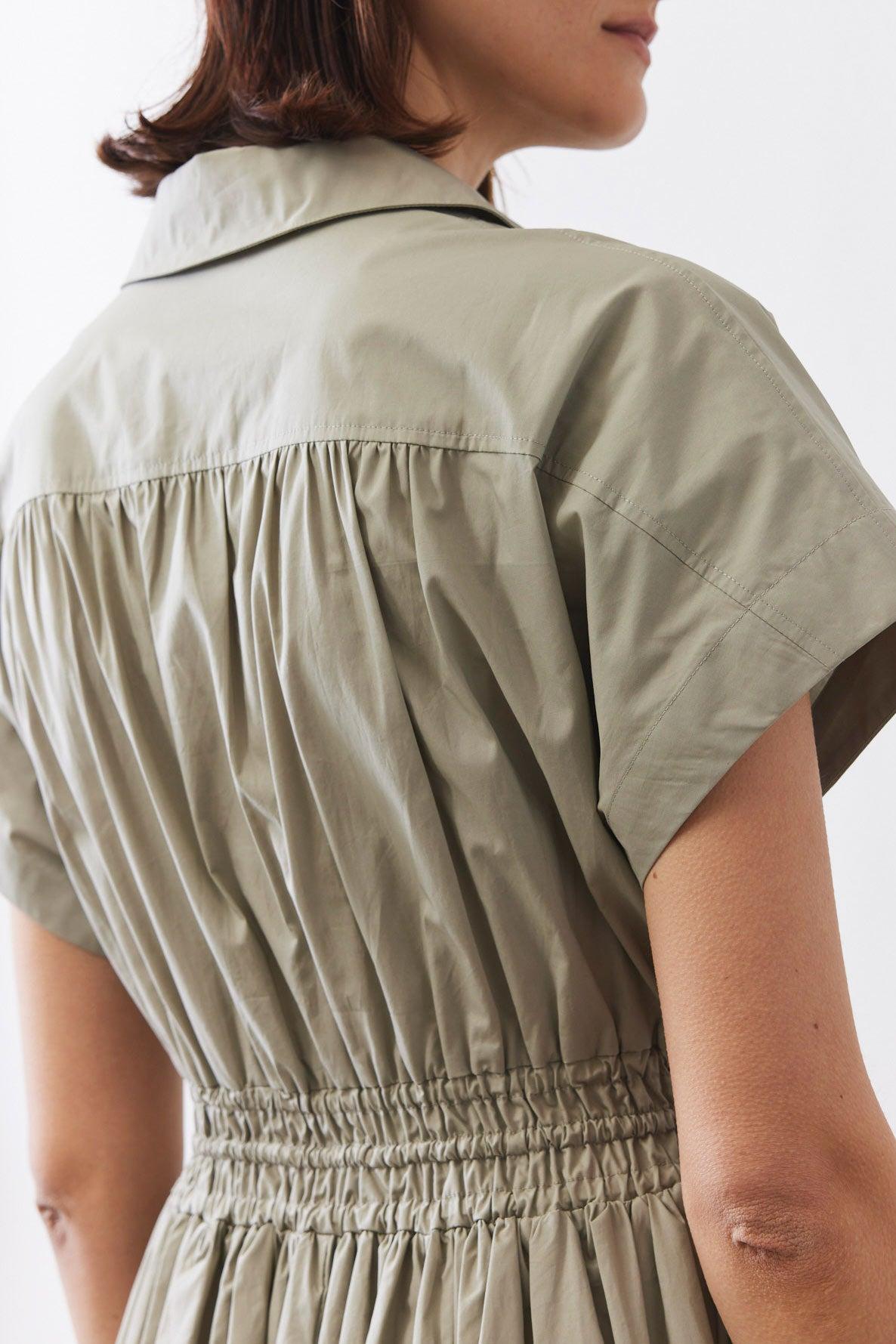 Cinched Waist Shirt Dress Product Image