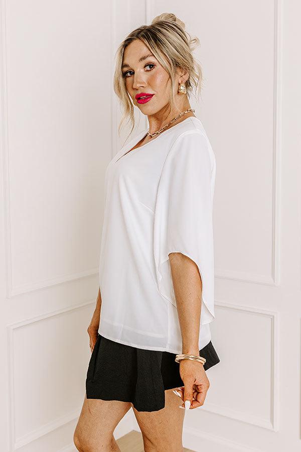 Simply Perfect Shift Top In White Product Image