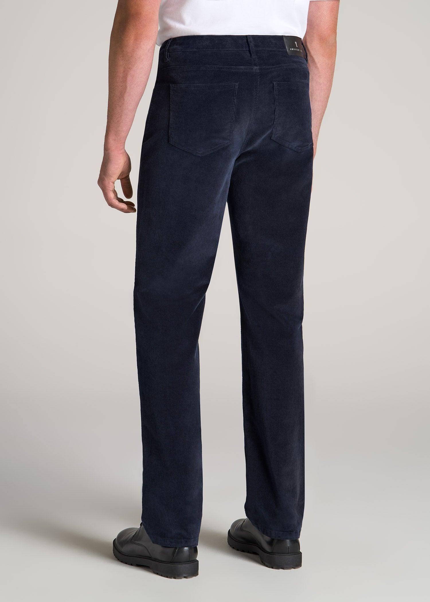 STRAIGHT-LEG Stretch Corduroy Pants for Tall Men in Evening Blue Male Product Image