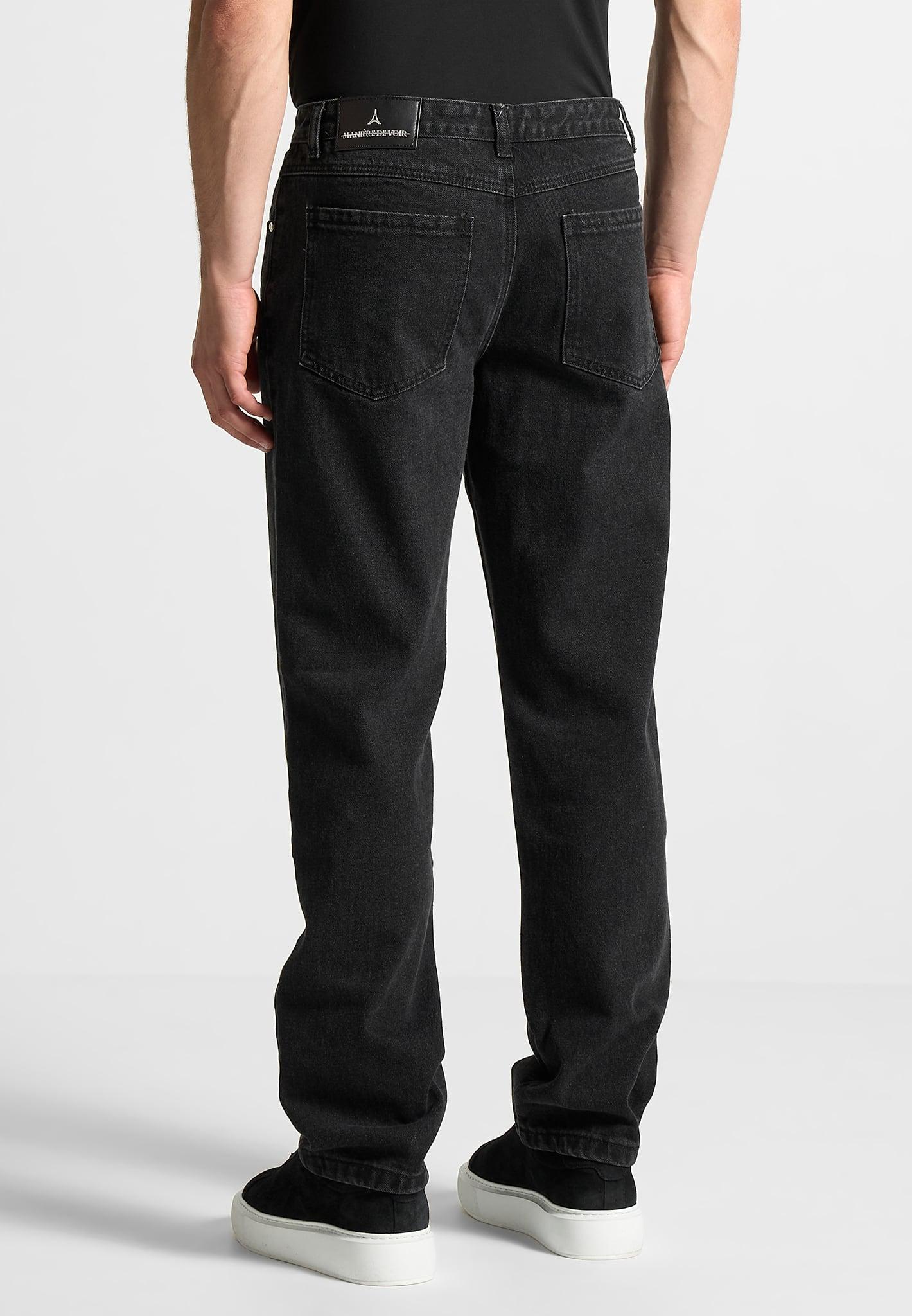 Relaxed Fit Jean - Washed Black Male Product Image