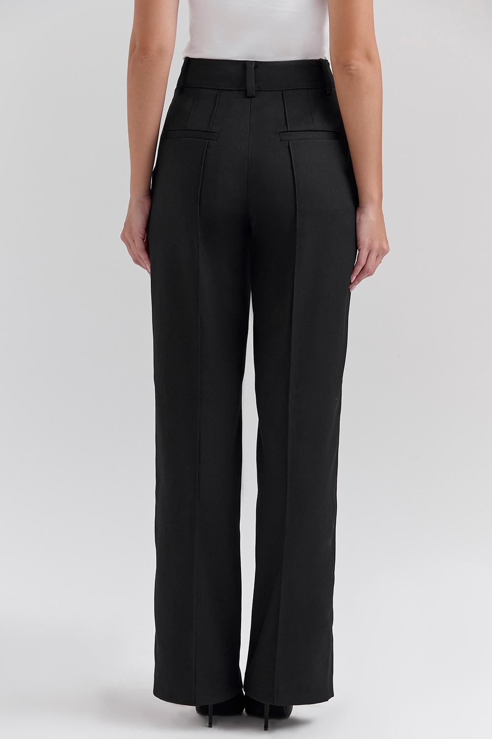 Hayden  black wide leg high waist tailored trousers Product Image
