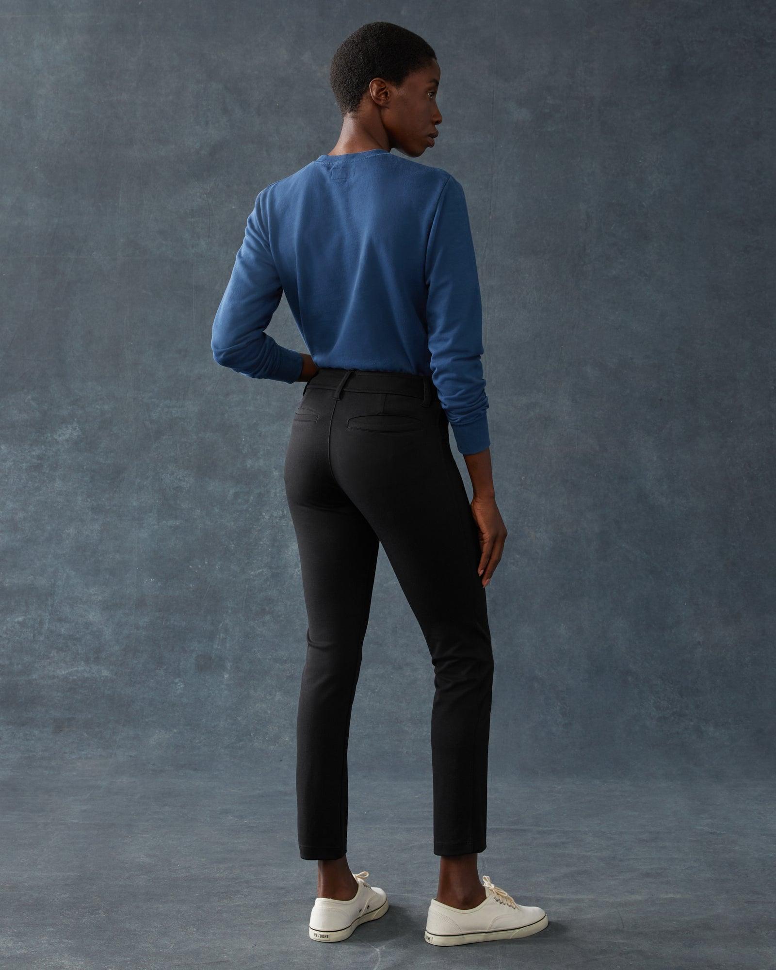 Women's Ponte Dress Pant Straight - Super Black Female Product Image