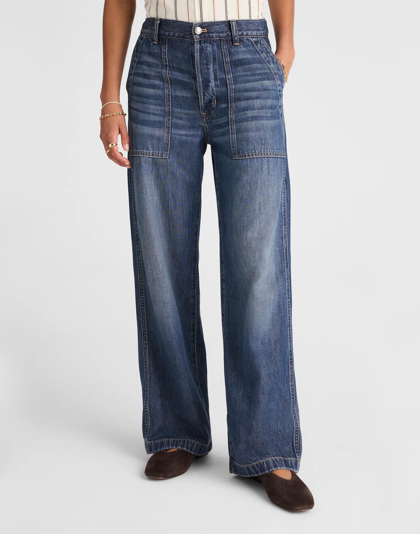 The Low-Slung Baggy Jean in Airy Denim Product Image