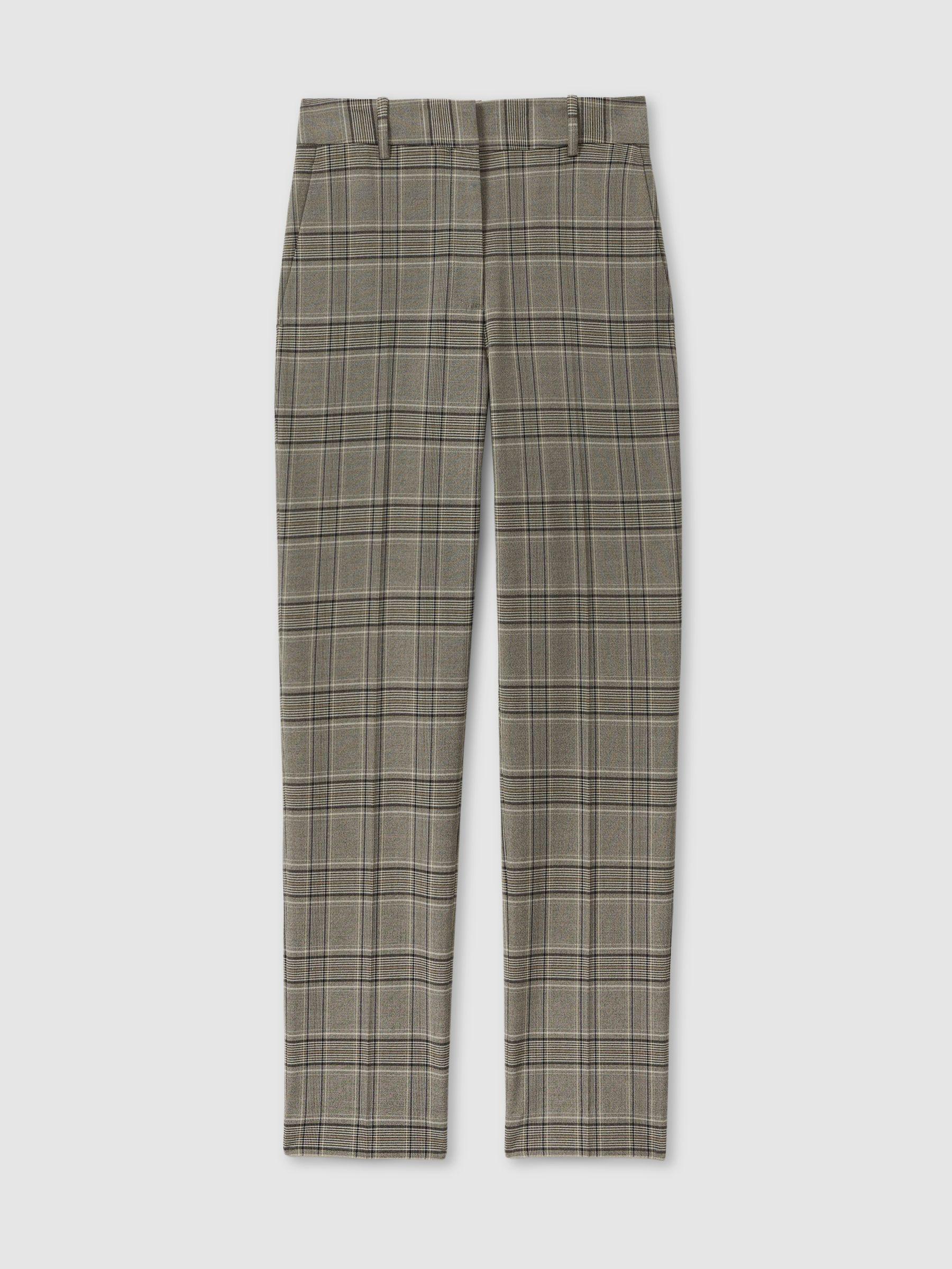 Checked Slim Fit Suit Trousers in Grey Check Product Image
