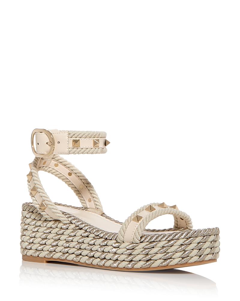 Valentino Garavani Womens Rockstud Embellished Espadrille Sandals Product Image