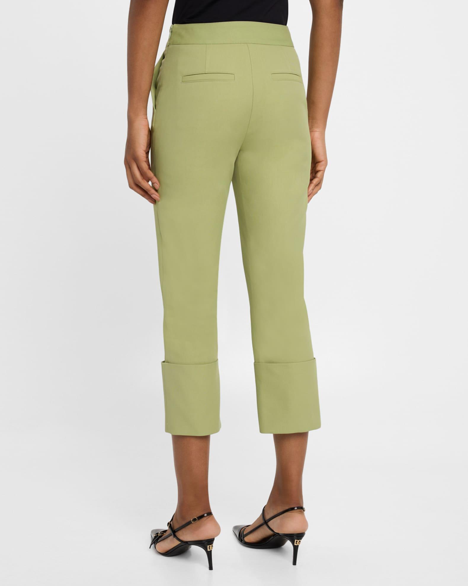 Toni Pintuck Straight-Leg Cuffed Crop Pants Product Image