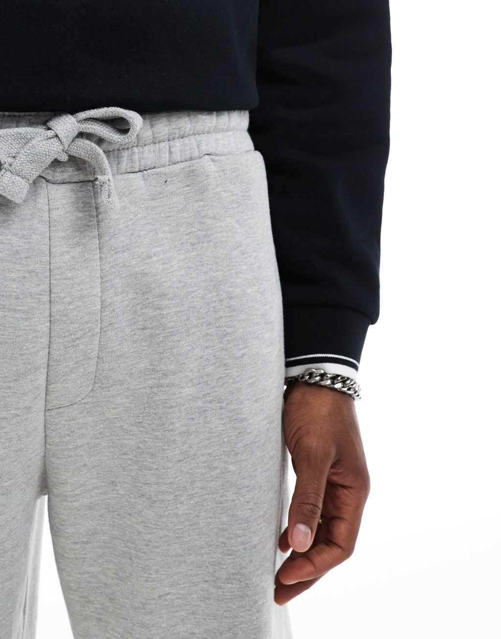 Bershka balloon fit sweatpants in gray Product Image