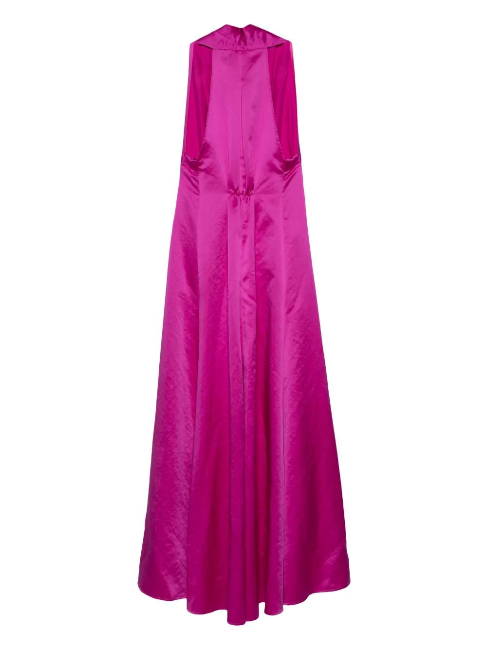 V-neck satin maxi dress Product Image