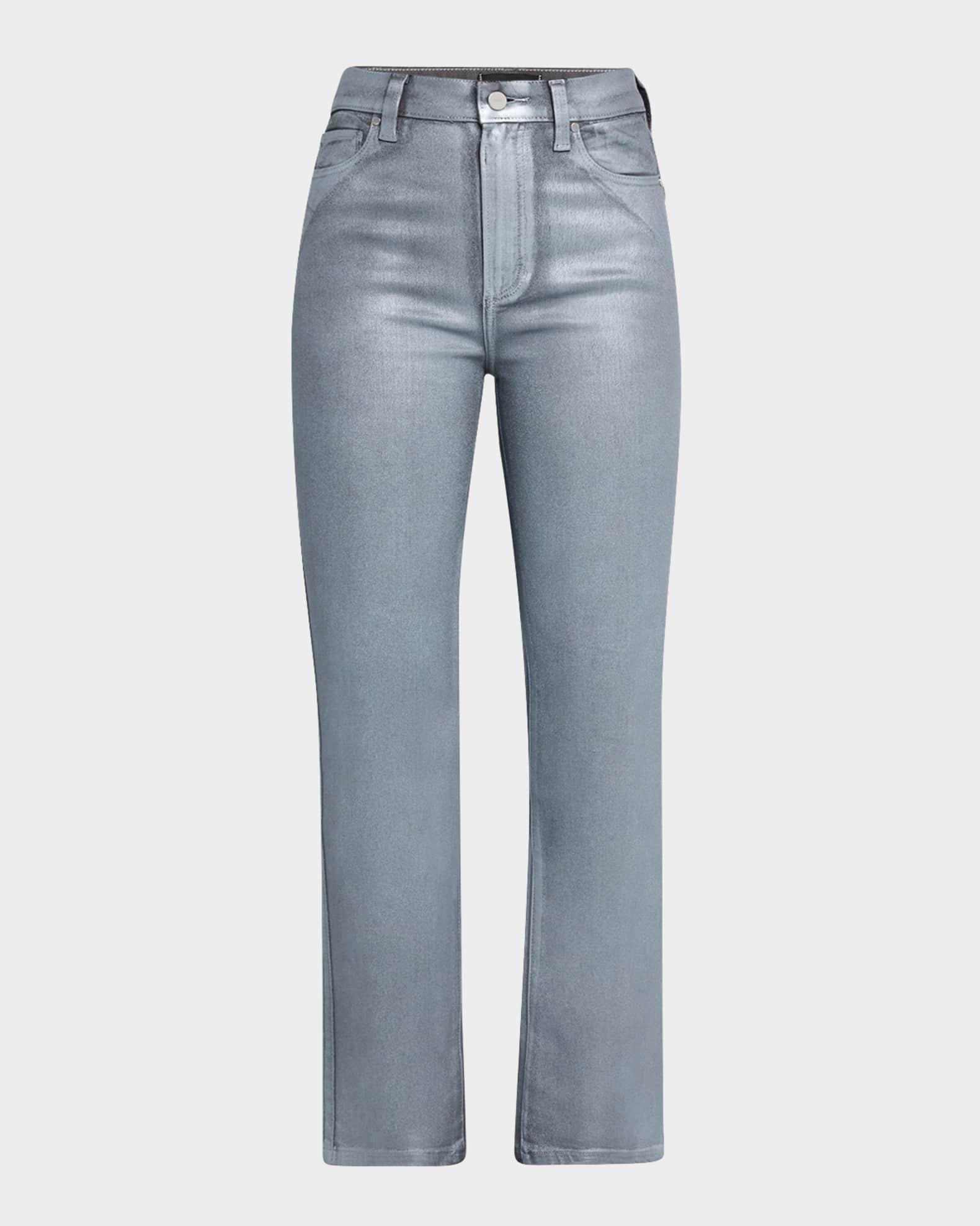 Claudine Metallic Kick-Flare Jeans Product Image