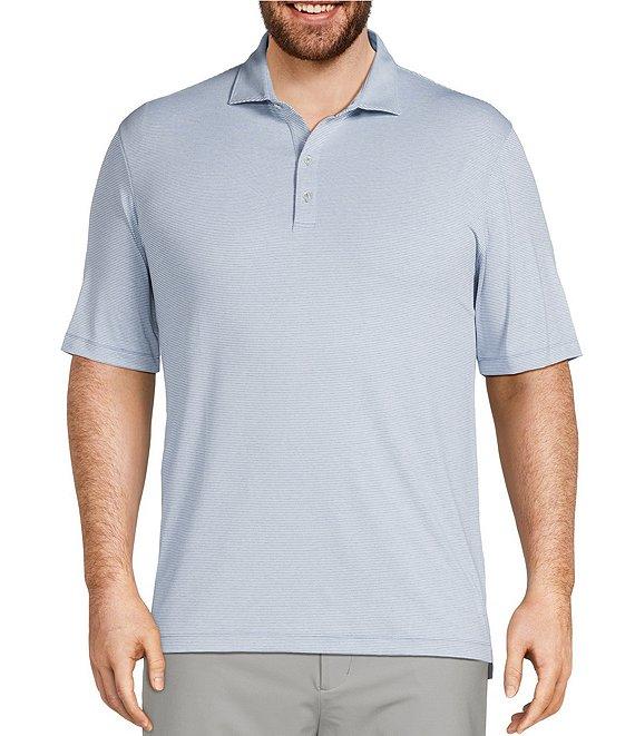 Johnnie-O Big & Tall Lyndonn Stripe Performance Stretch Short Sleeve Polo Shirt Product Image