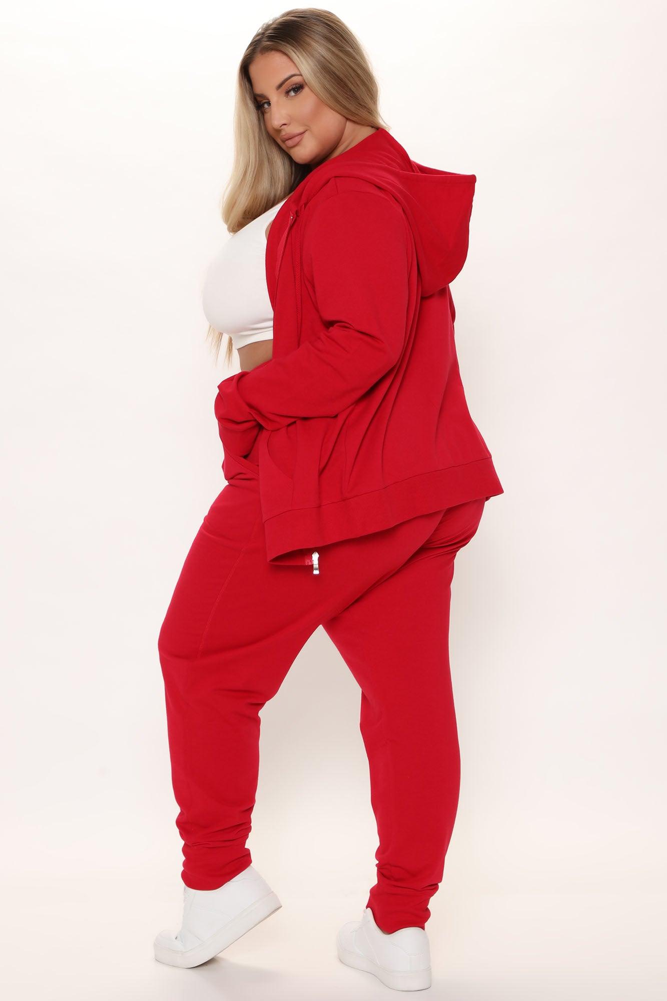 Latest And Greatest French Terry Jogger - Red Product Image