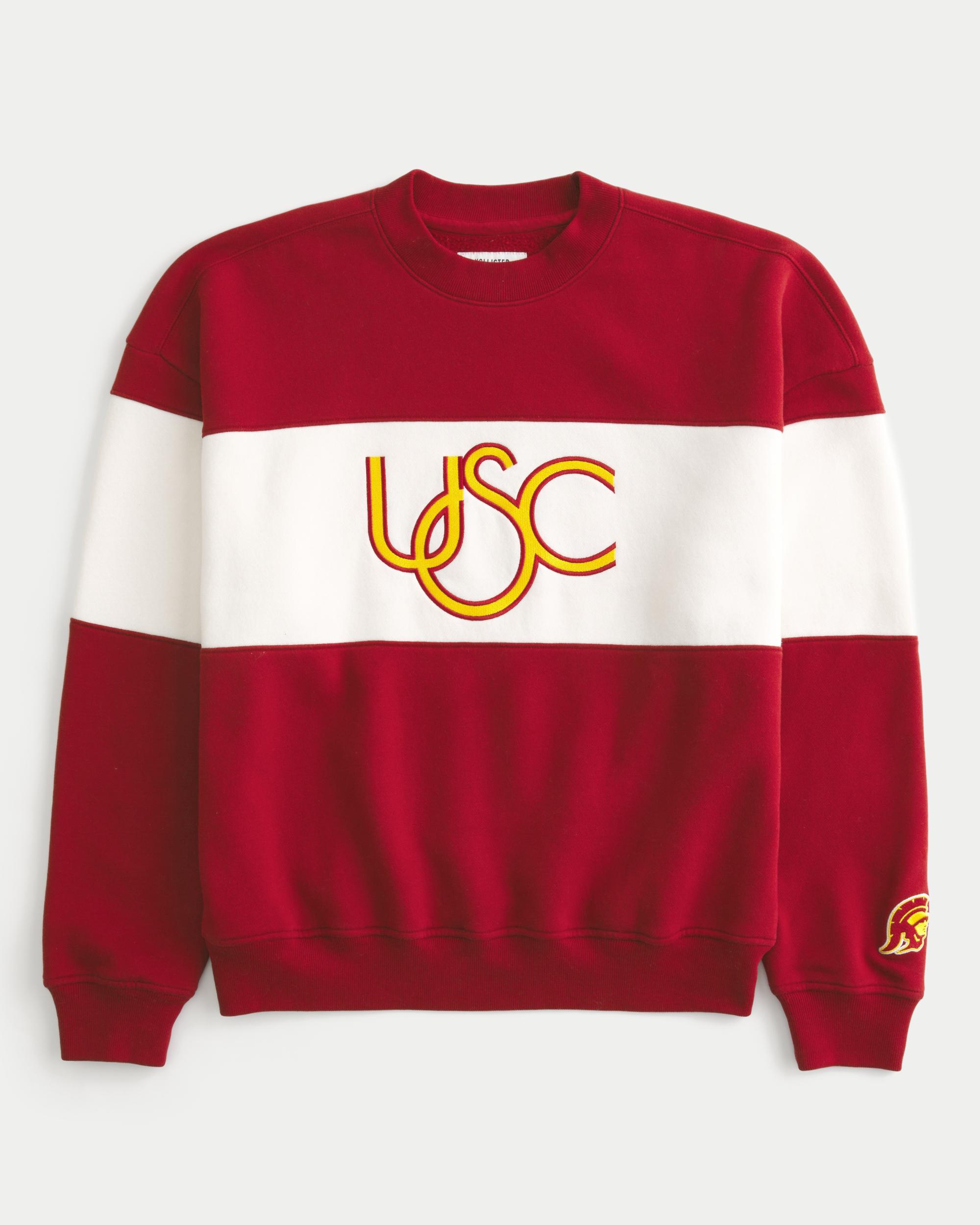 Boxy USC Graphic Crew Sweatshirt Product Image
