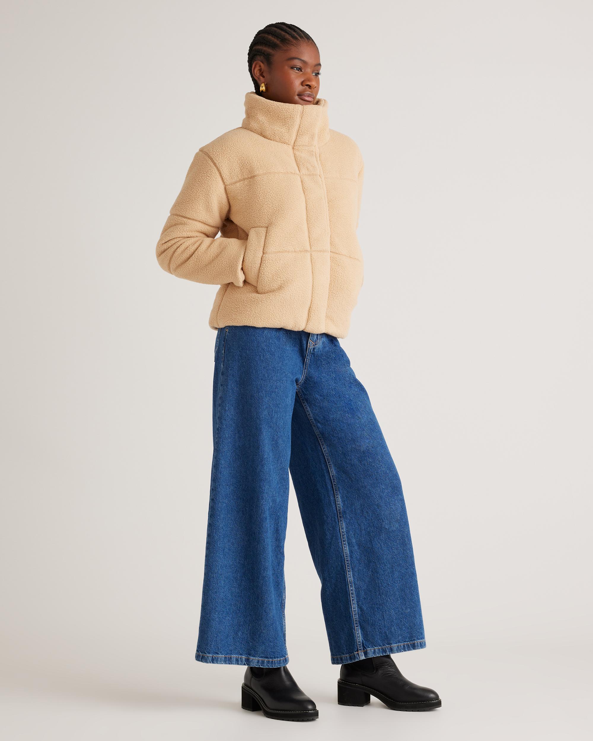 Quince | Women's Sherpa Puffer Jacket Size XL, 100% Polyester Product Image