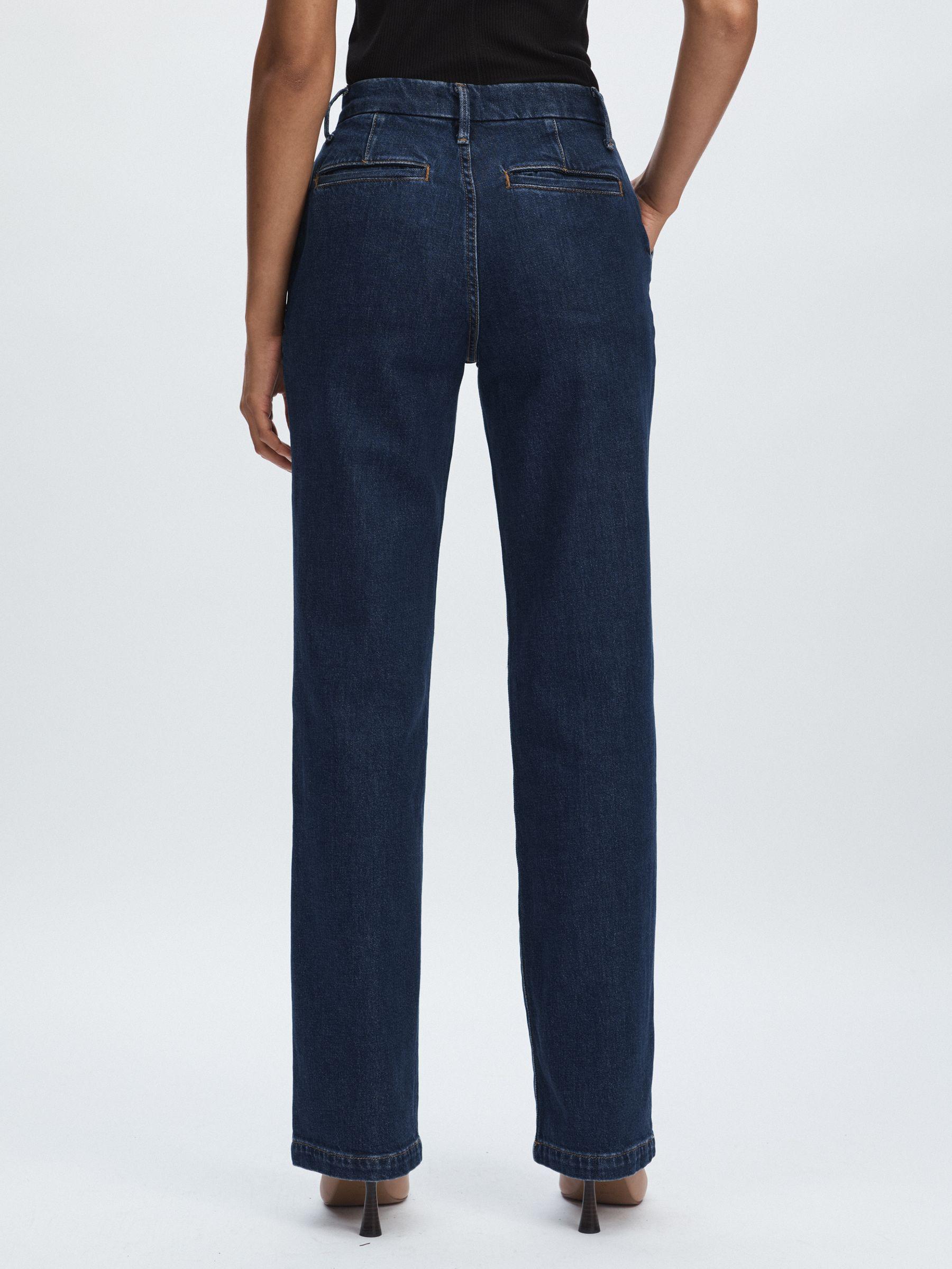 Good American Straight-Leg Trouser Jeans in Indigo Blue Product Image