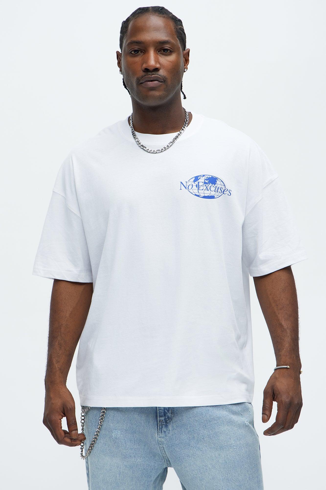 No Excuses Oversized Short Sleeve Tee - White Product Image