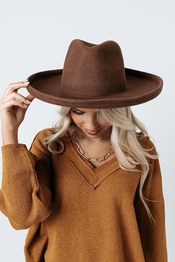 Chasing Wanderlust Wool Fedora In Mocha Product Image