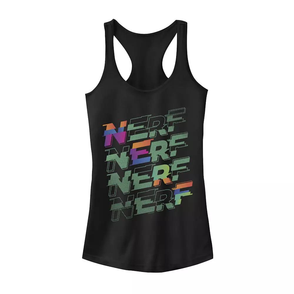 Juniors' Nerf Glitch Logo Stack Tank Top, Girl's,  Product Image
