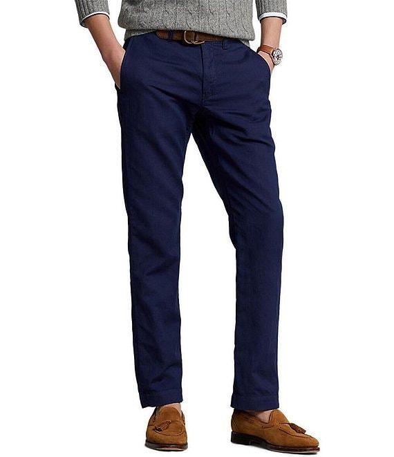Polo Ralph Lauren Straight Fit Linen Blend Pants Product Image