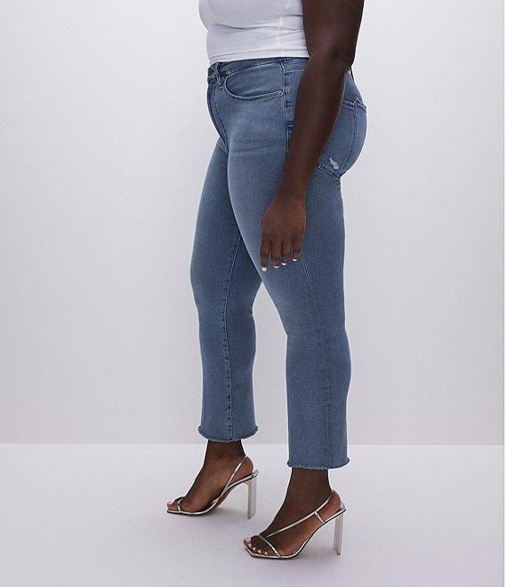 Good American Plus Good Legs Straight Denim Split Pocket Jeans Product Image