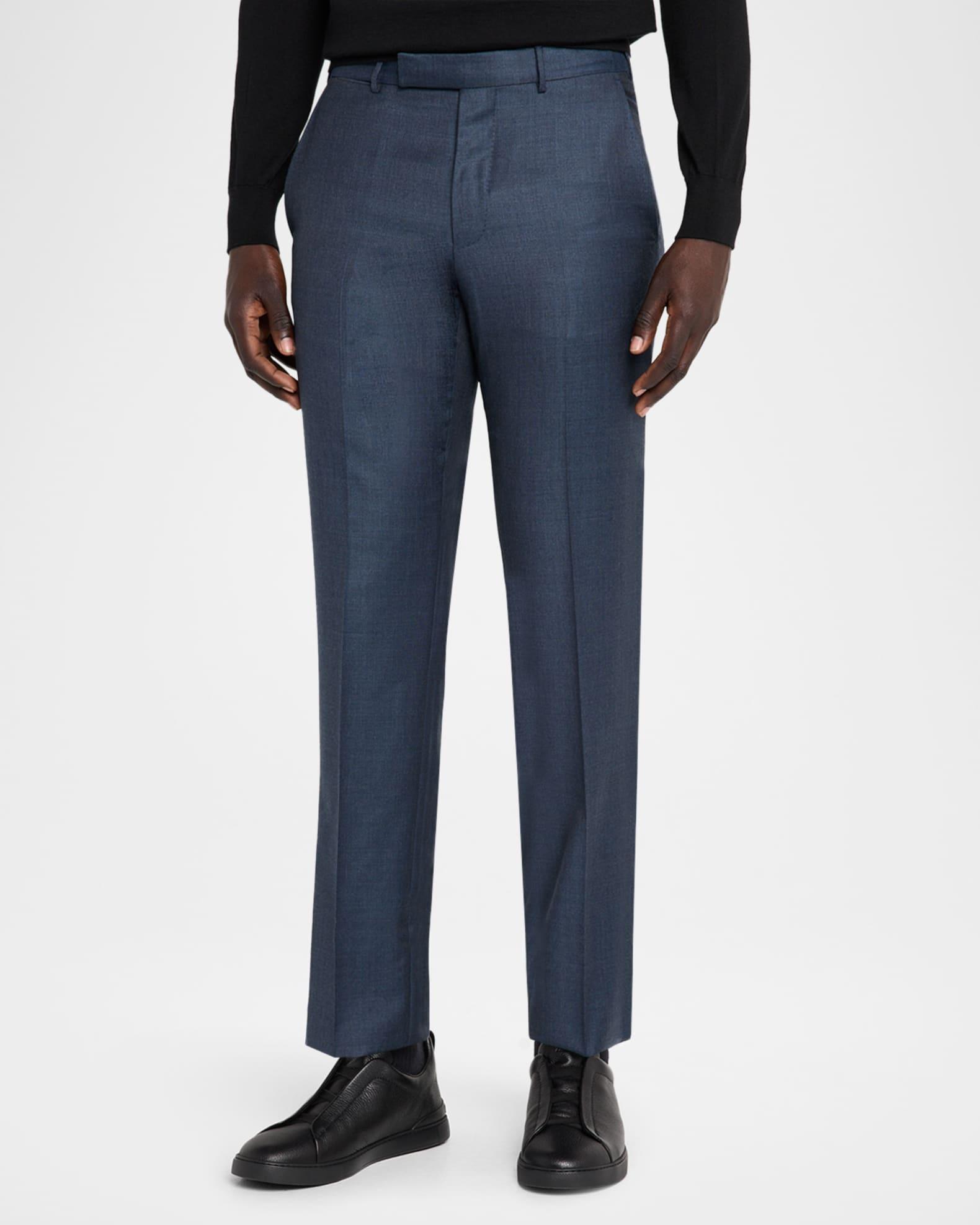 Men's Wool Sharkskin Modern Fit Trousers Product Image
