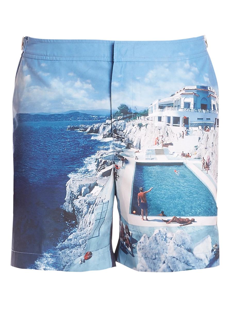 Mens Bulldog Photographic Swim Trunks - Product Image