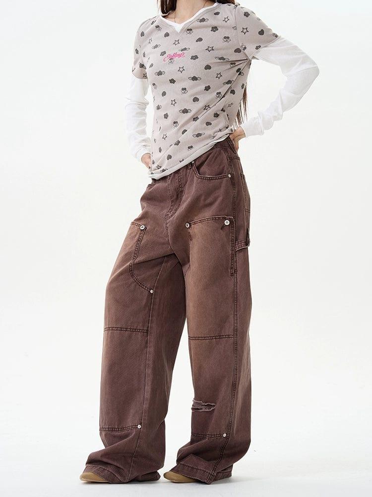 RT No. 12005 WASHED CARPENTER STRAIGHT PANTS Product Image