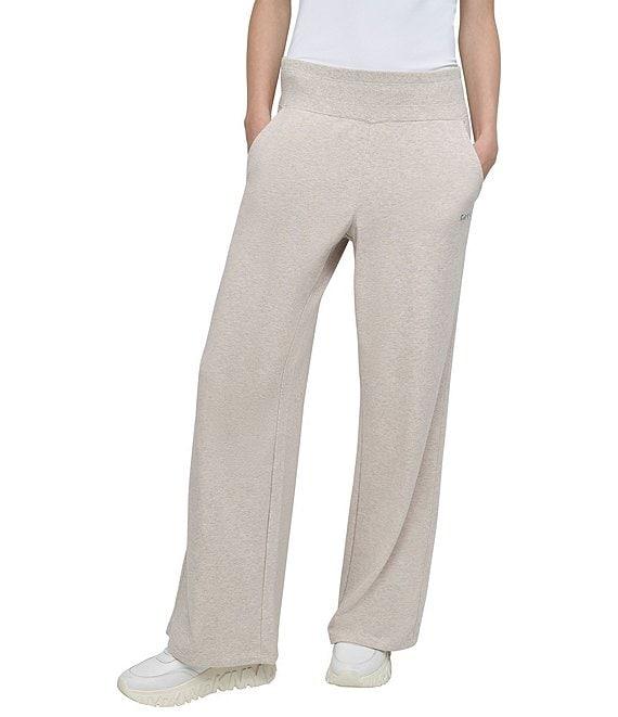 DKNY by Donna Karan Metallic Bubble Logo Wide Leg Pull-On Pants Product Image