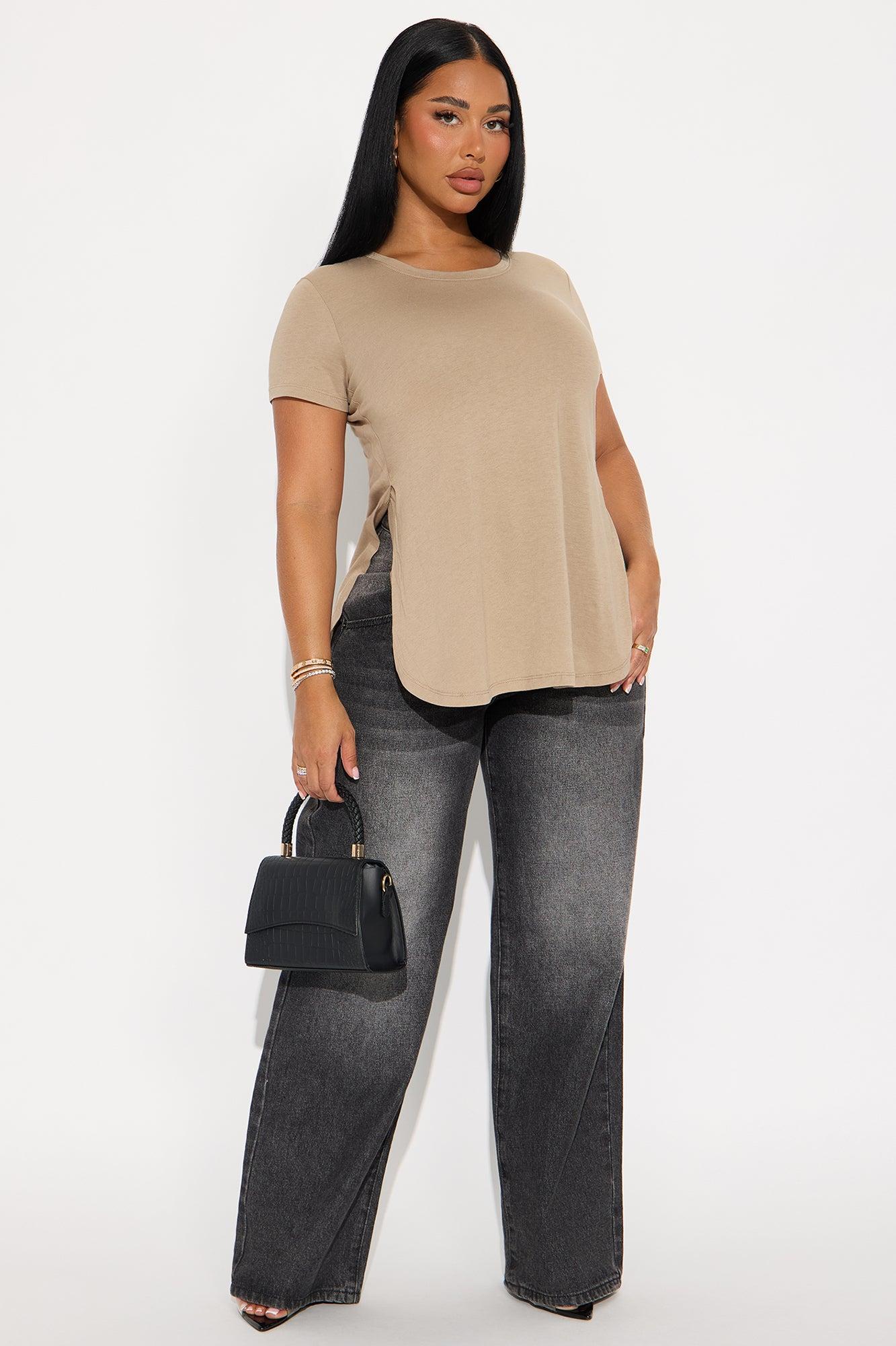 Laid Back Tee - Taupe Female Product Image