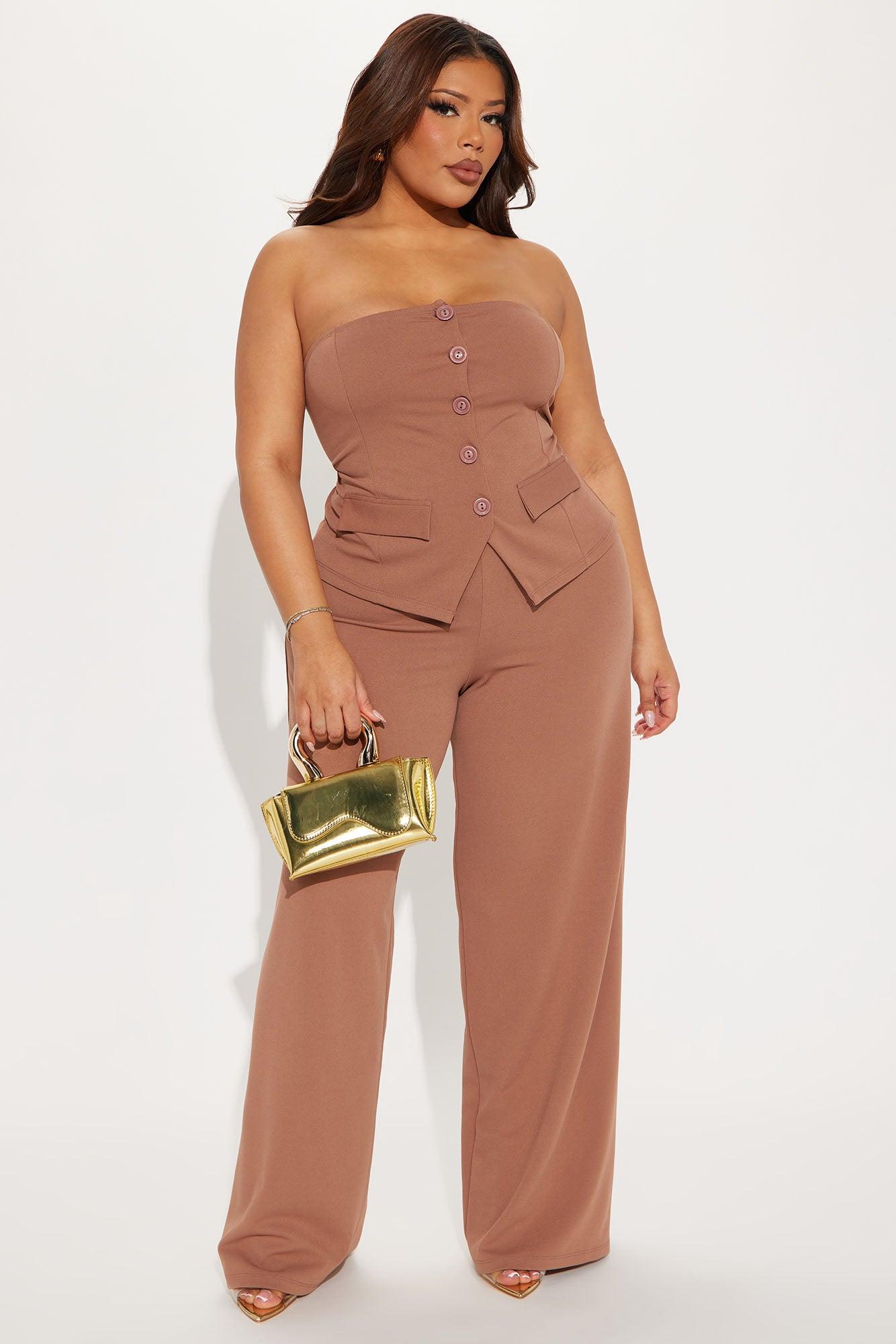 Business Type Jumpsuit - Mocha Product Image