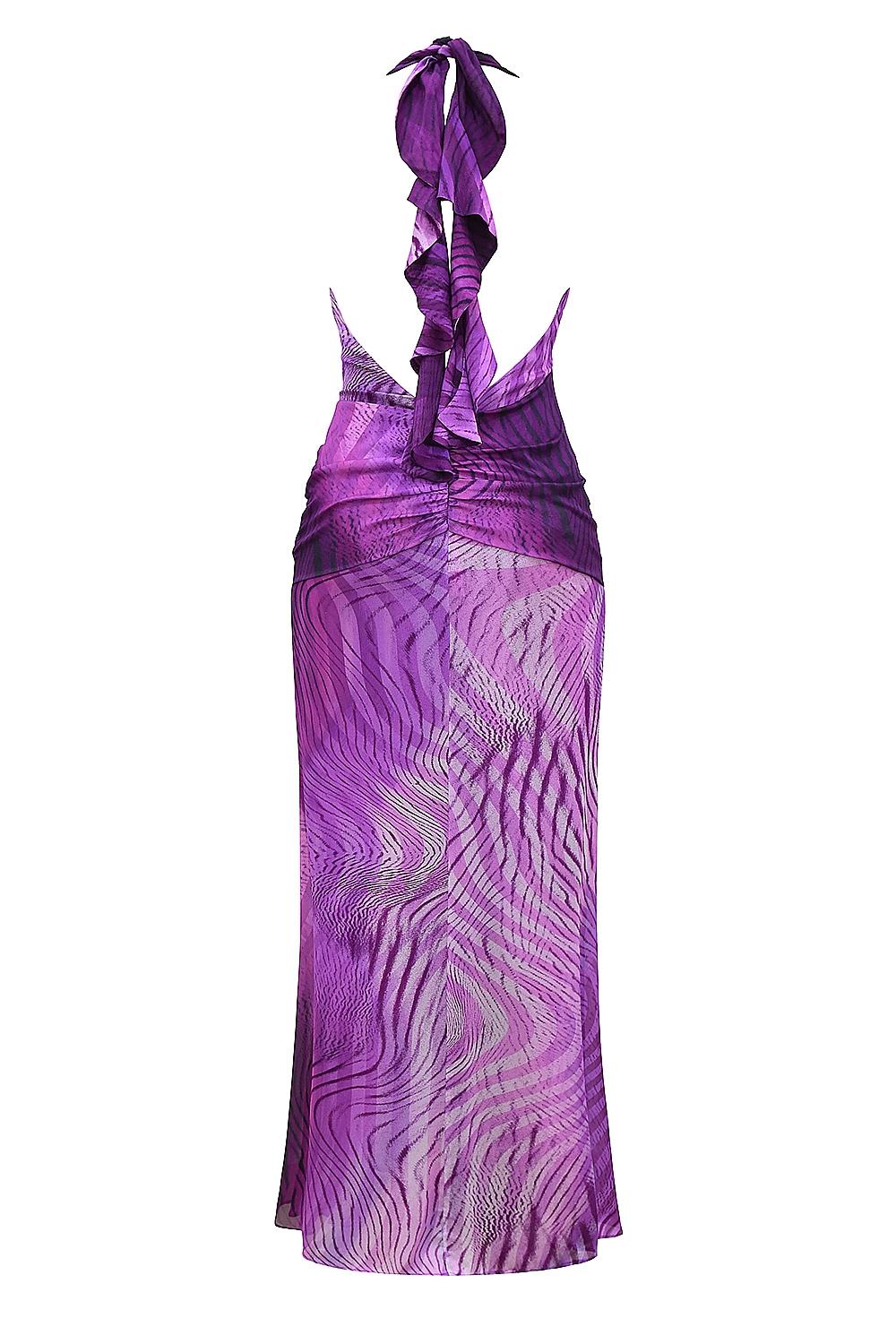 Olessia  orchid backless halter maxi dress Product Image